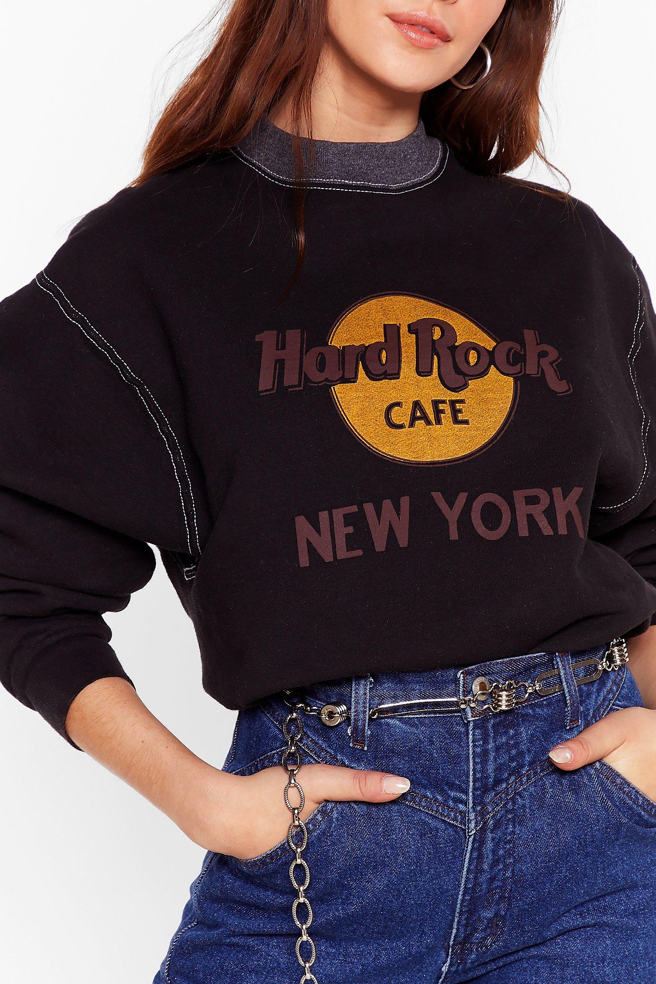 Nasty Gal Vintage Rock Hard Graphic Sweatshirt