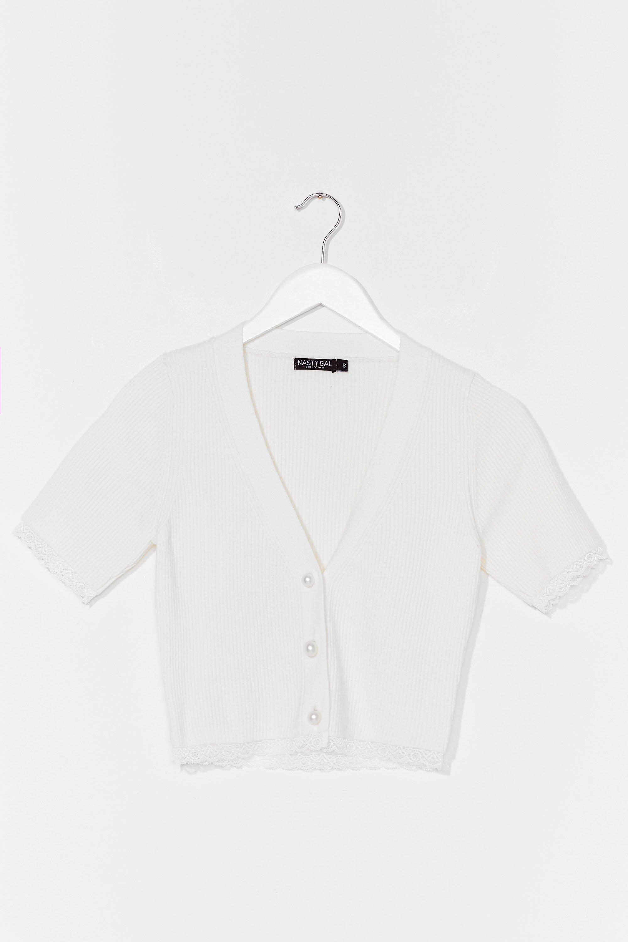 nasty gal white cardigan