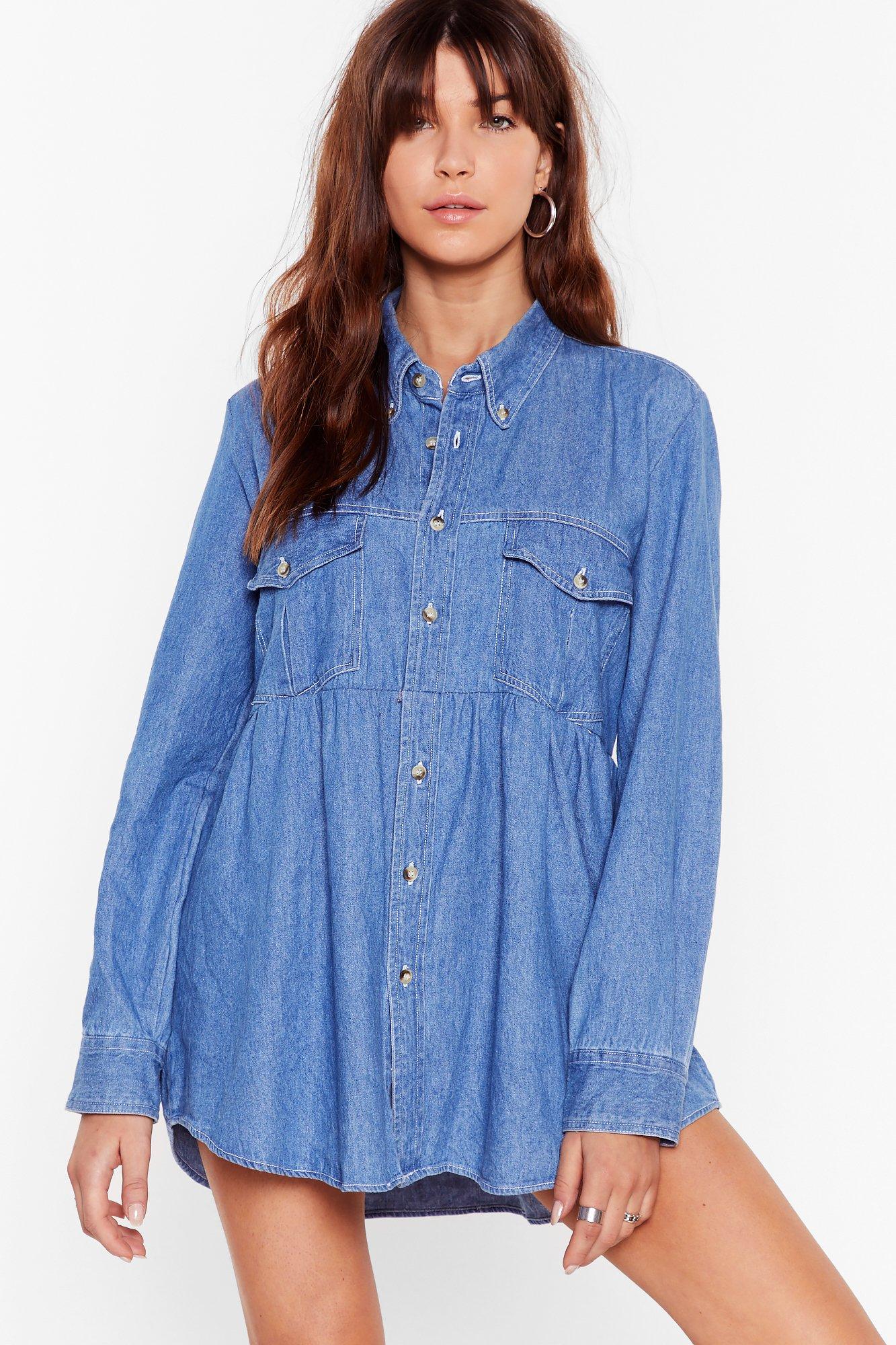 nasty gal denim dress