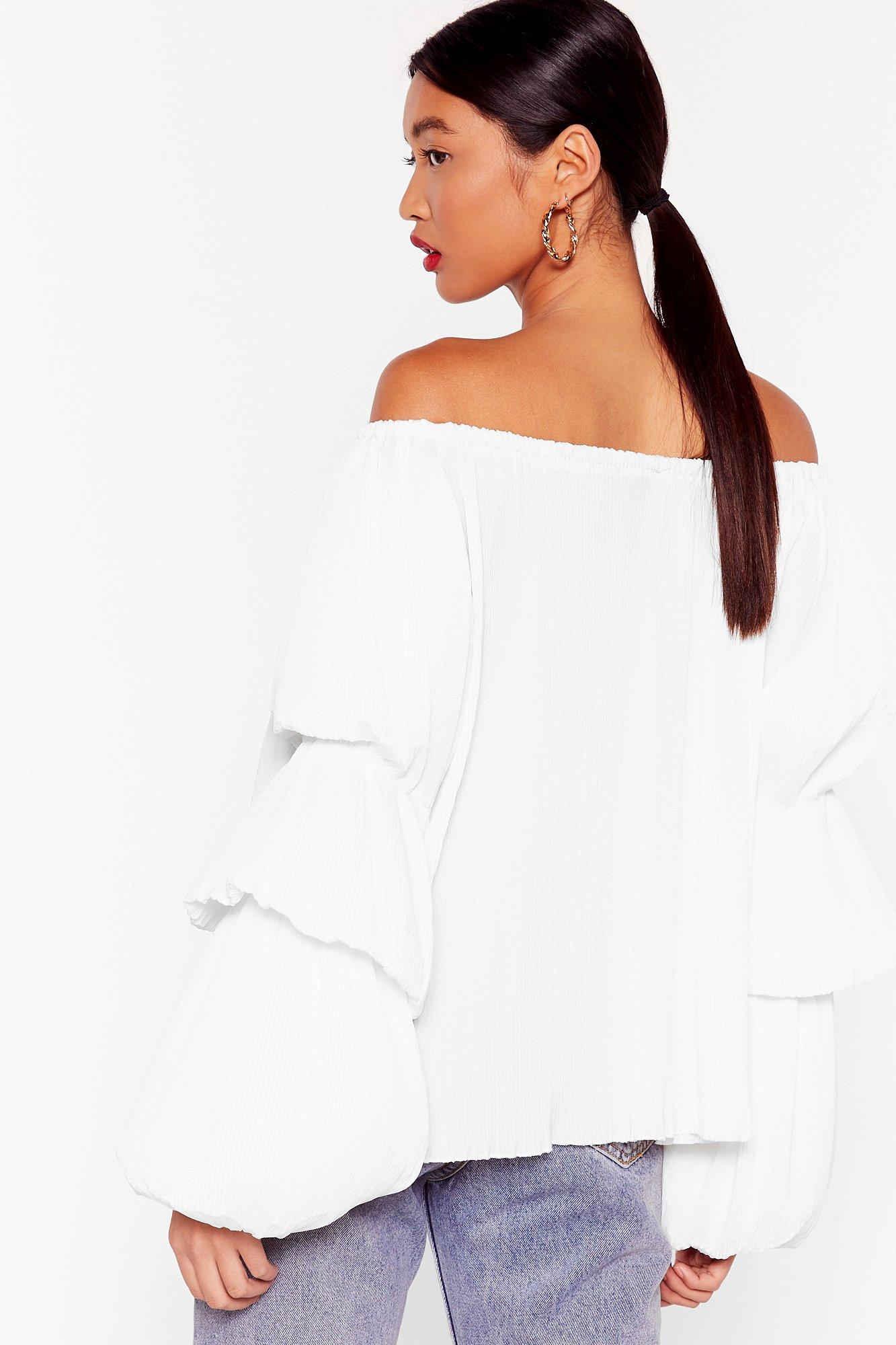 Nasty gal off the shoulder online top