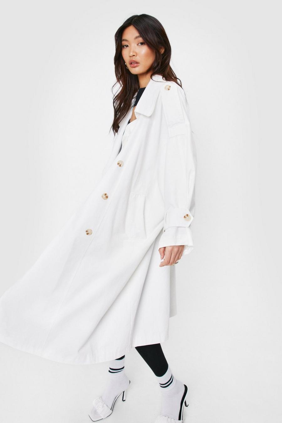 Oversized Double Breasted Belted Trench Coat