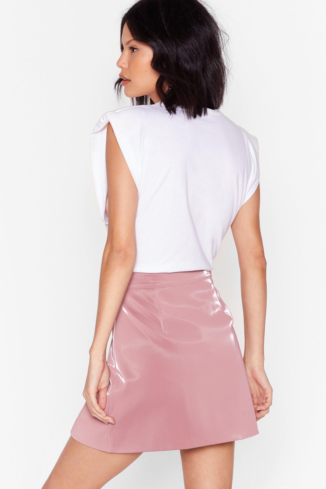 Nasty gal vinyl clearance skirt