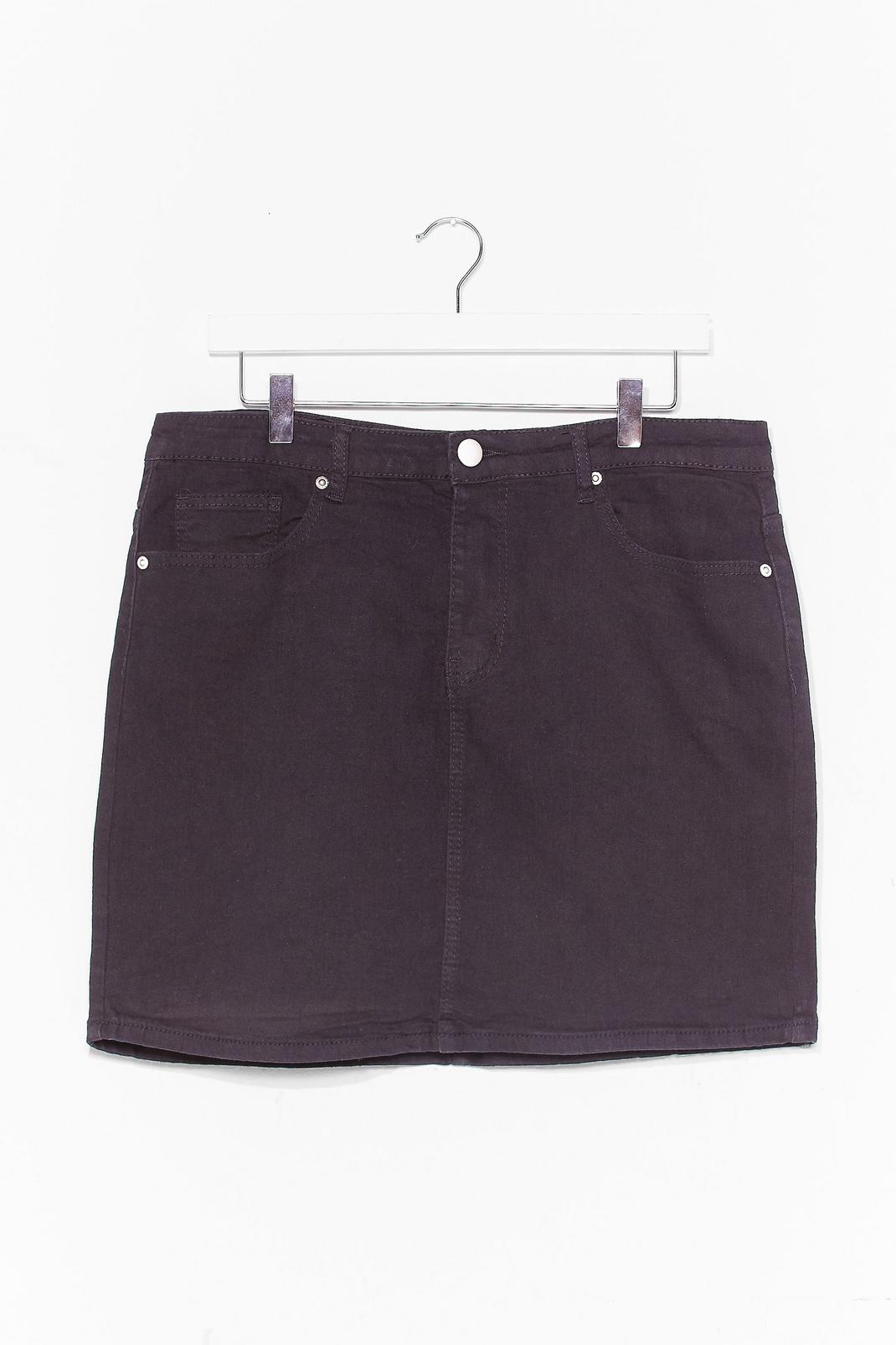 Plus Size Denim Mini Skirt image number 1