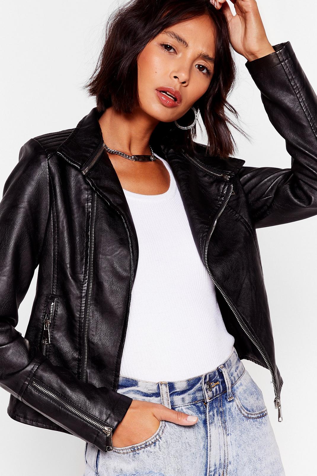 Got to Get Zip Faux Leather Jacket | Nasty Gal