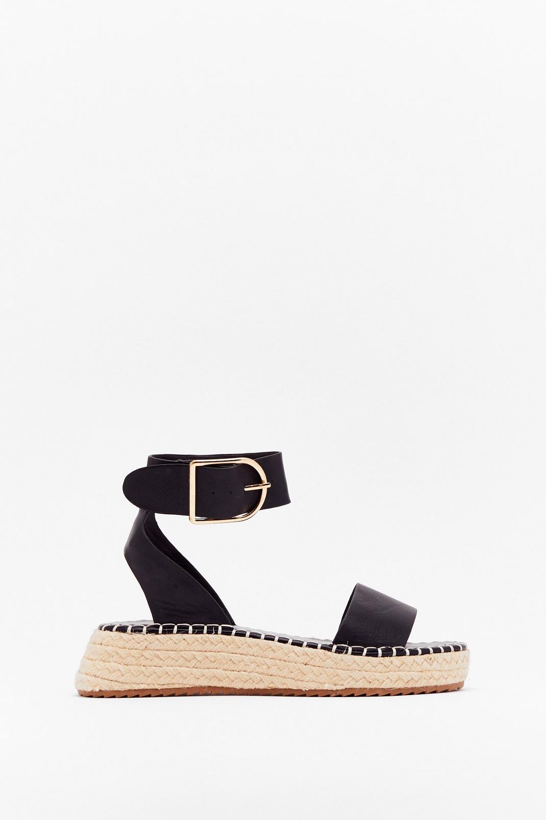Still Don't Give a Buck-le Woven Platform Sandals | Nasty Gal
