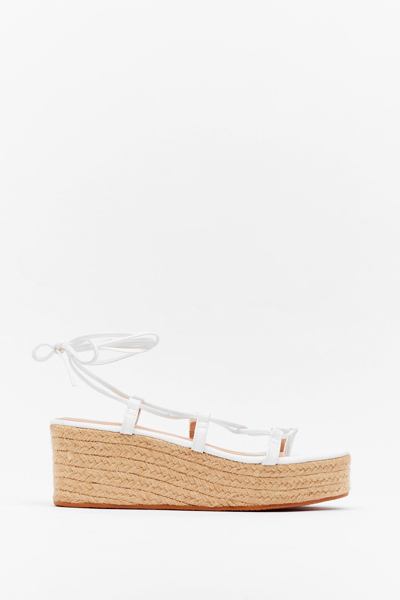 Nasty gal white platform on sale sandals