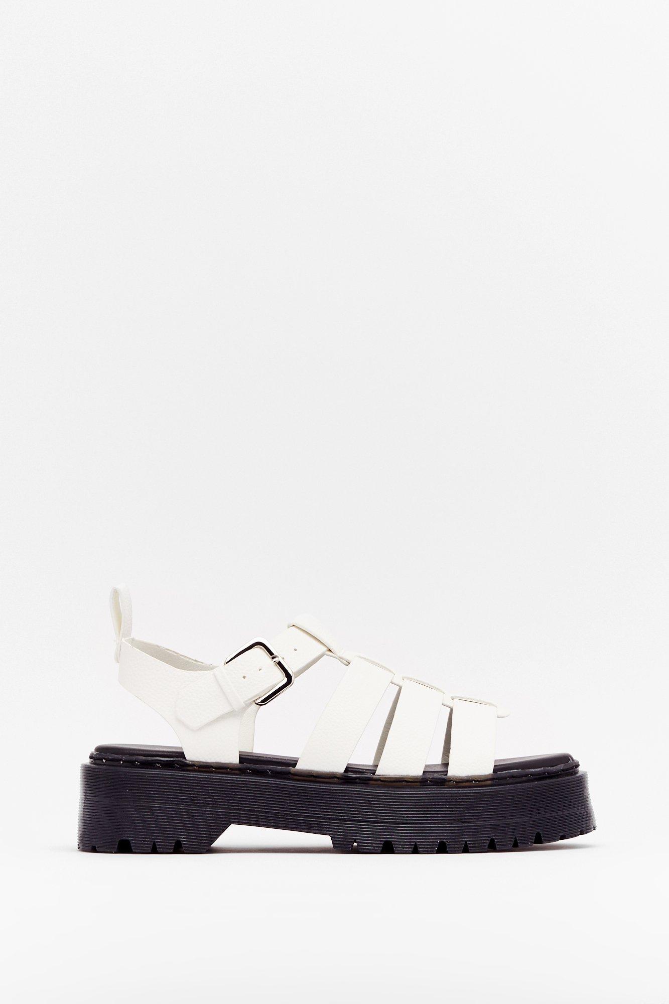 nasty gal black platform sandals