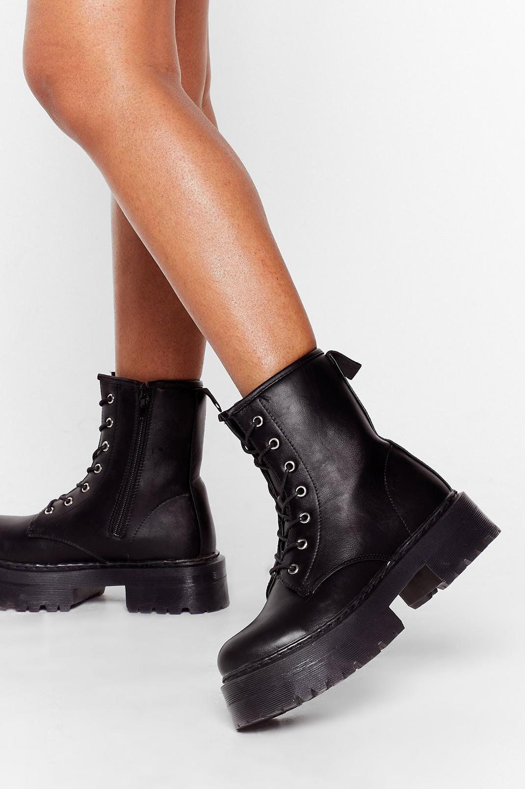 Hit the Road Lace-Up Platform Boots | Nasty Gal