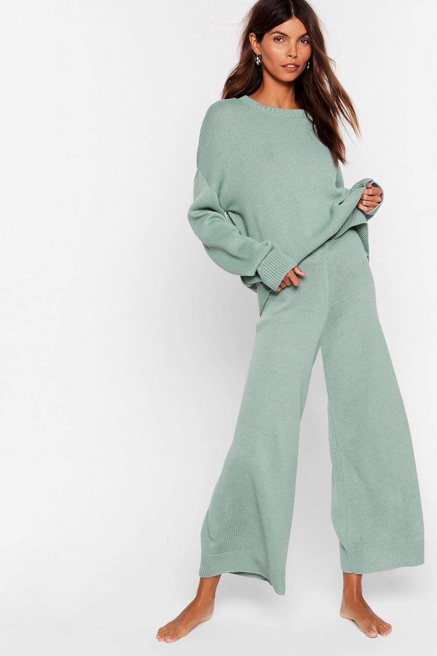 Knit Drop Sleeve Jumper and Trousers Lounge Set
