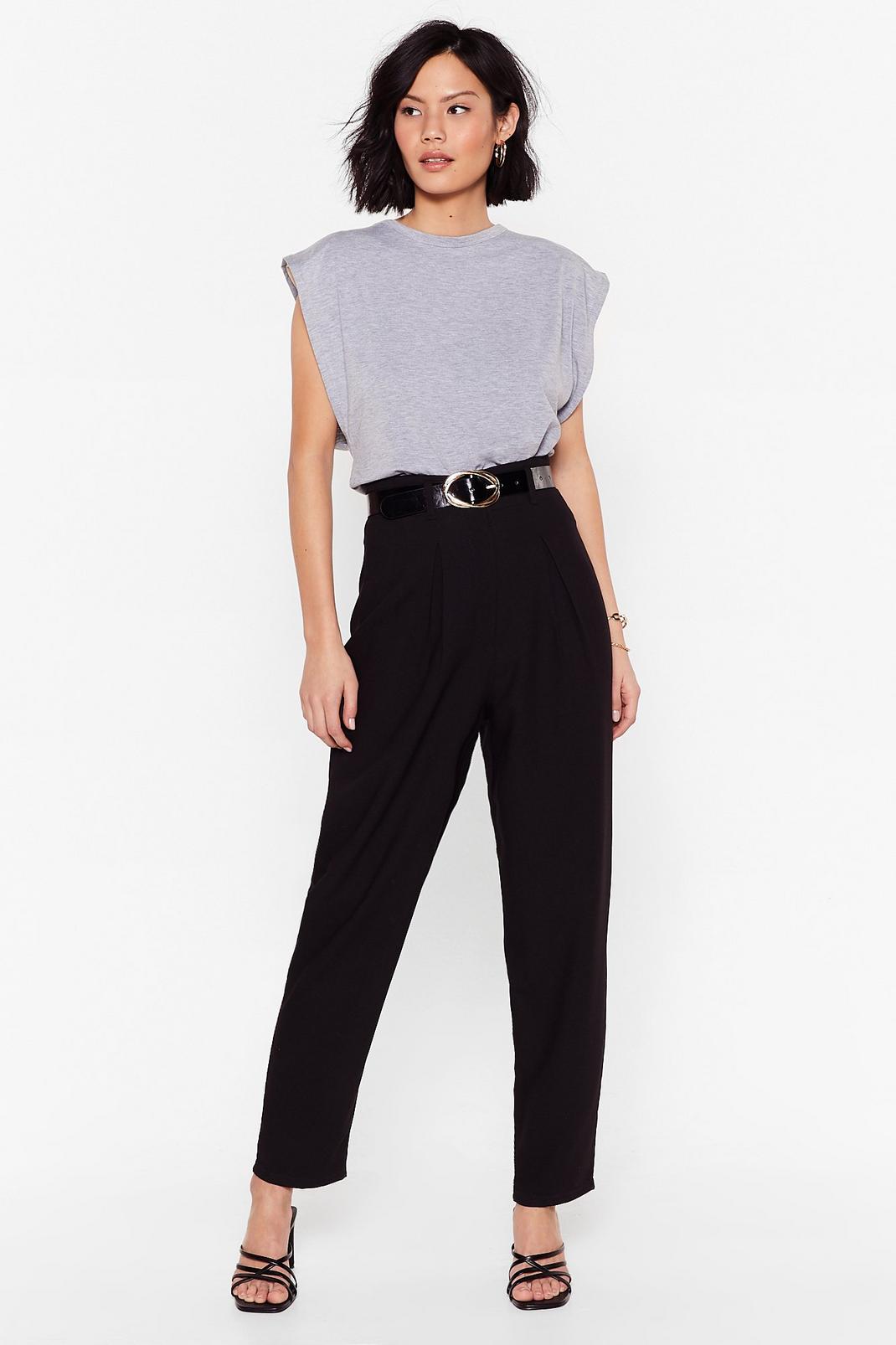High-Waisted Tapered Pants image number 1