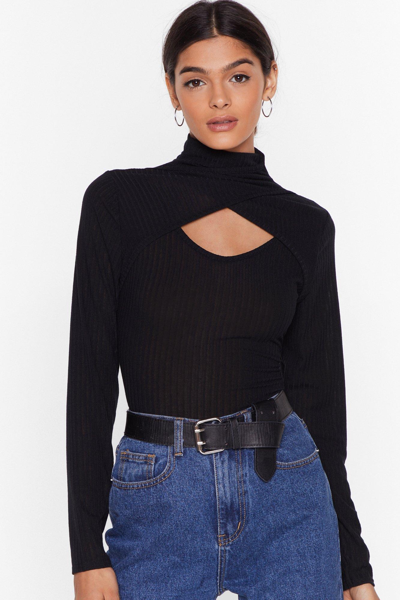 Cut out shop high neck top