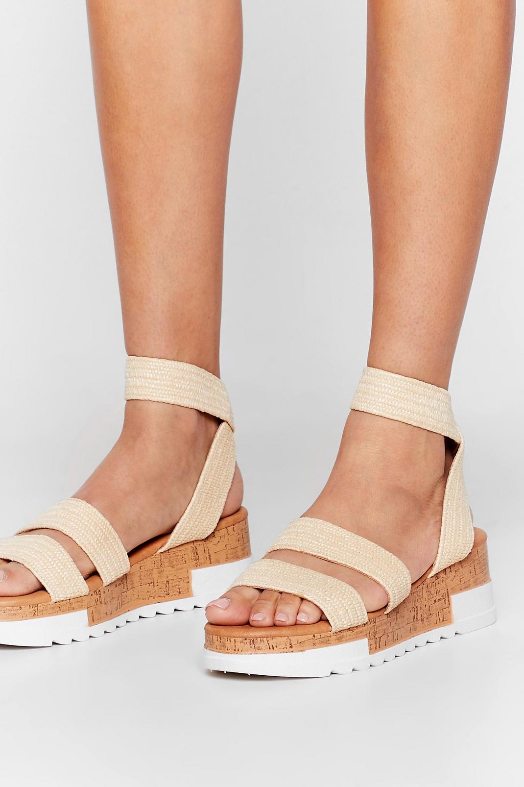 'Til the Sun Come's Up Woven Strappy Sandals image number 1