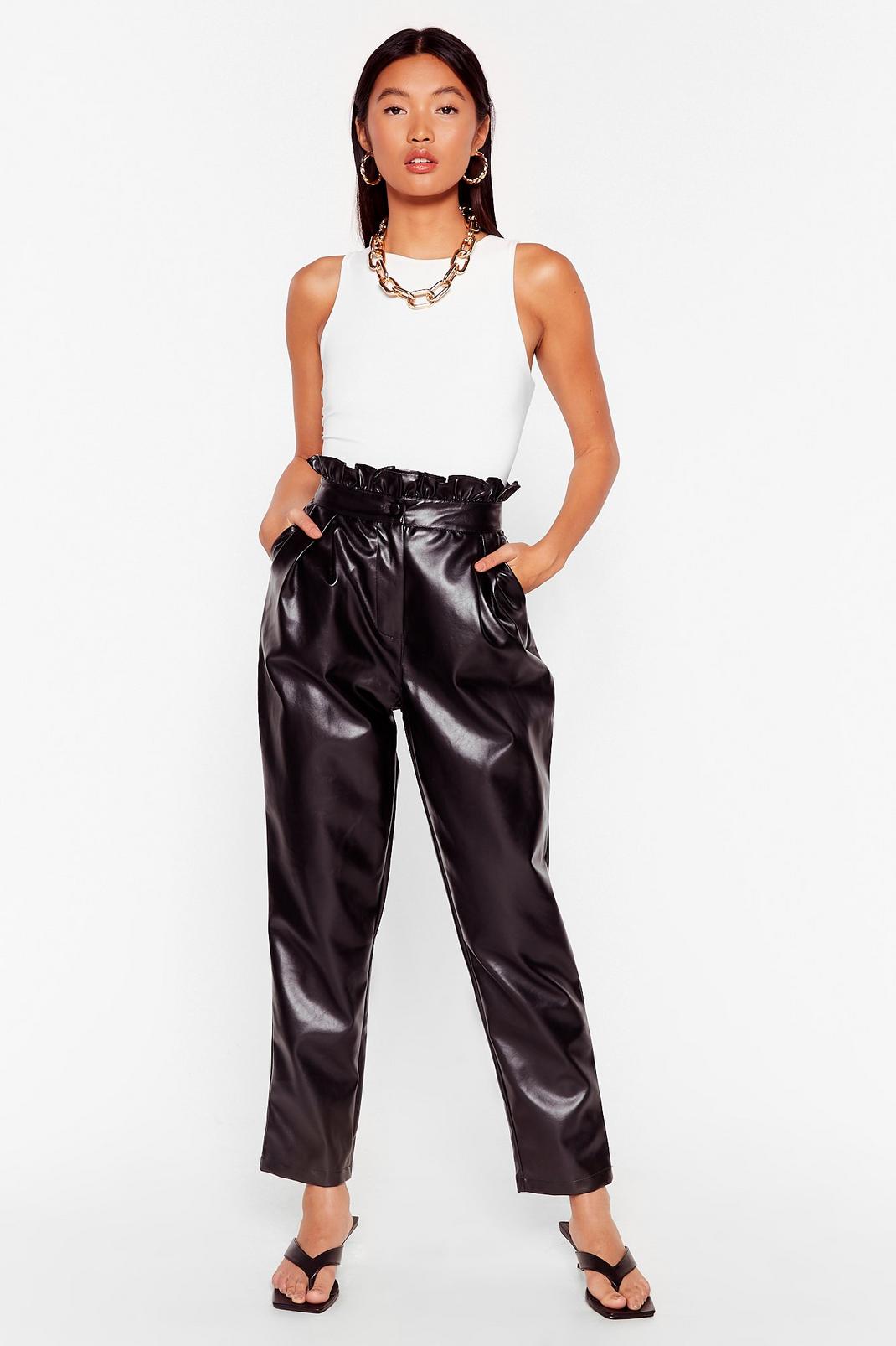 Paperbag At It Faux Leather Pants image number 1