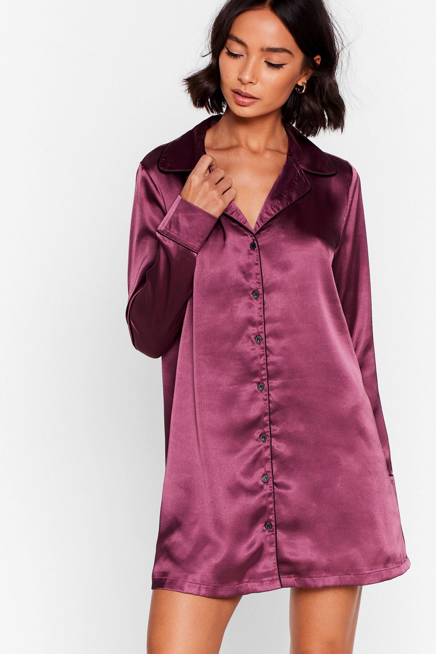 bridesmaid pajama shirt dress