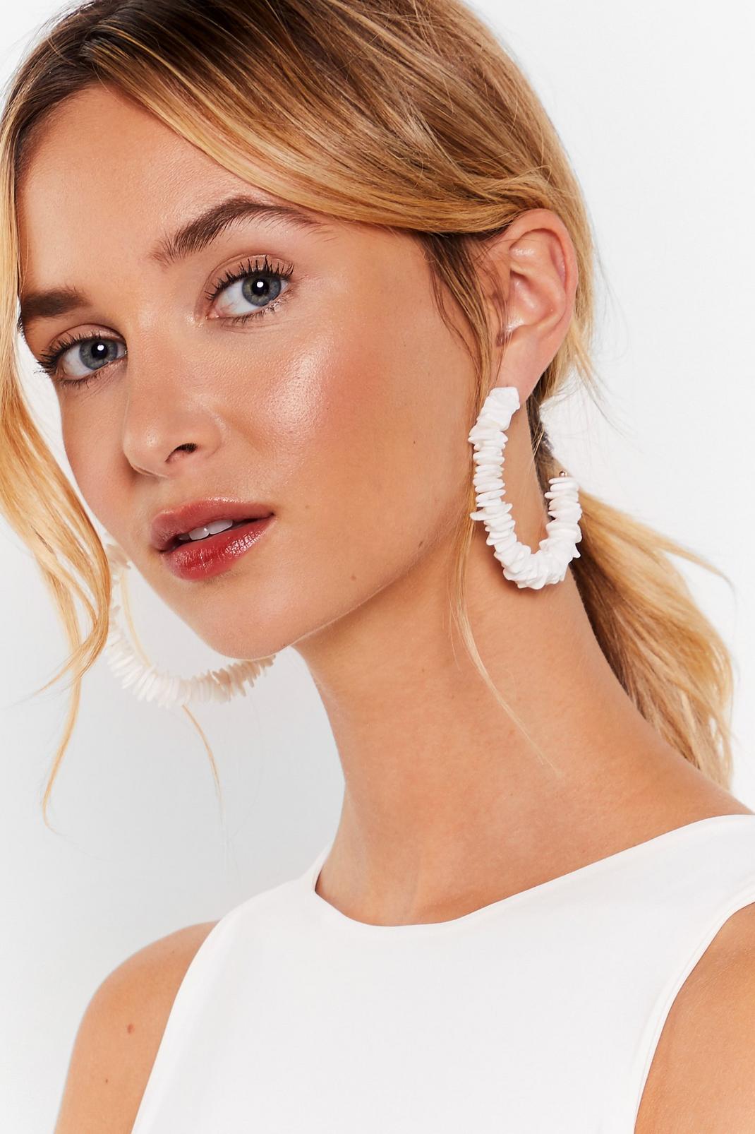 Didn't Get Your Text-ure Hoop Earrings image number 1