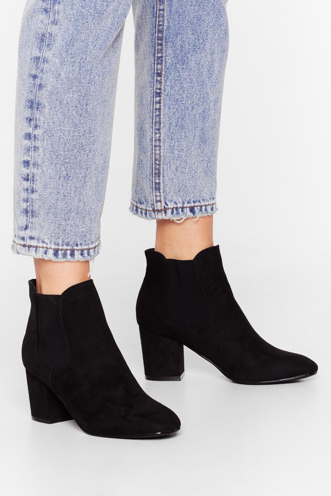 Block Their Number Faux Suede Chelsea Boots image number 1