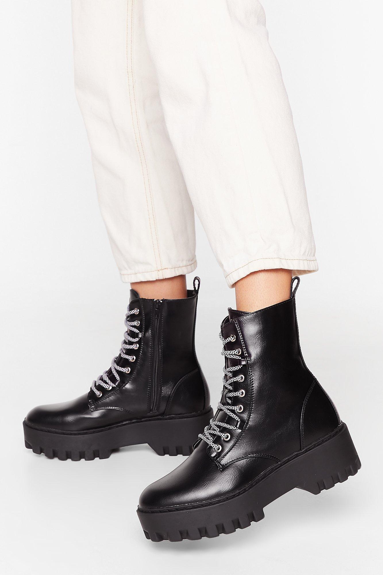 cleated platform boots