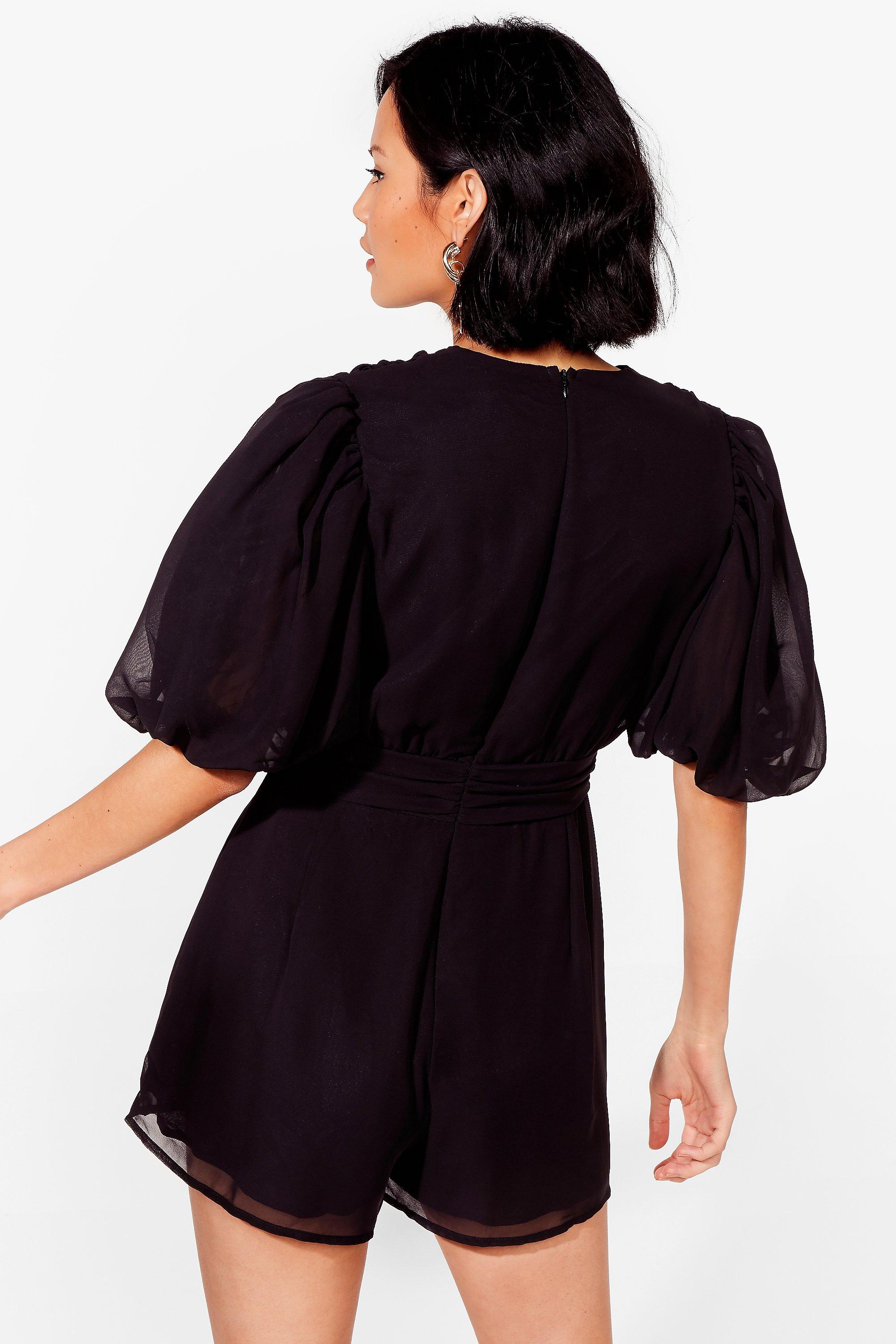 Puff sleeve playsuit online