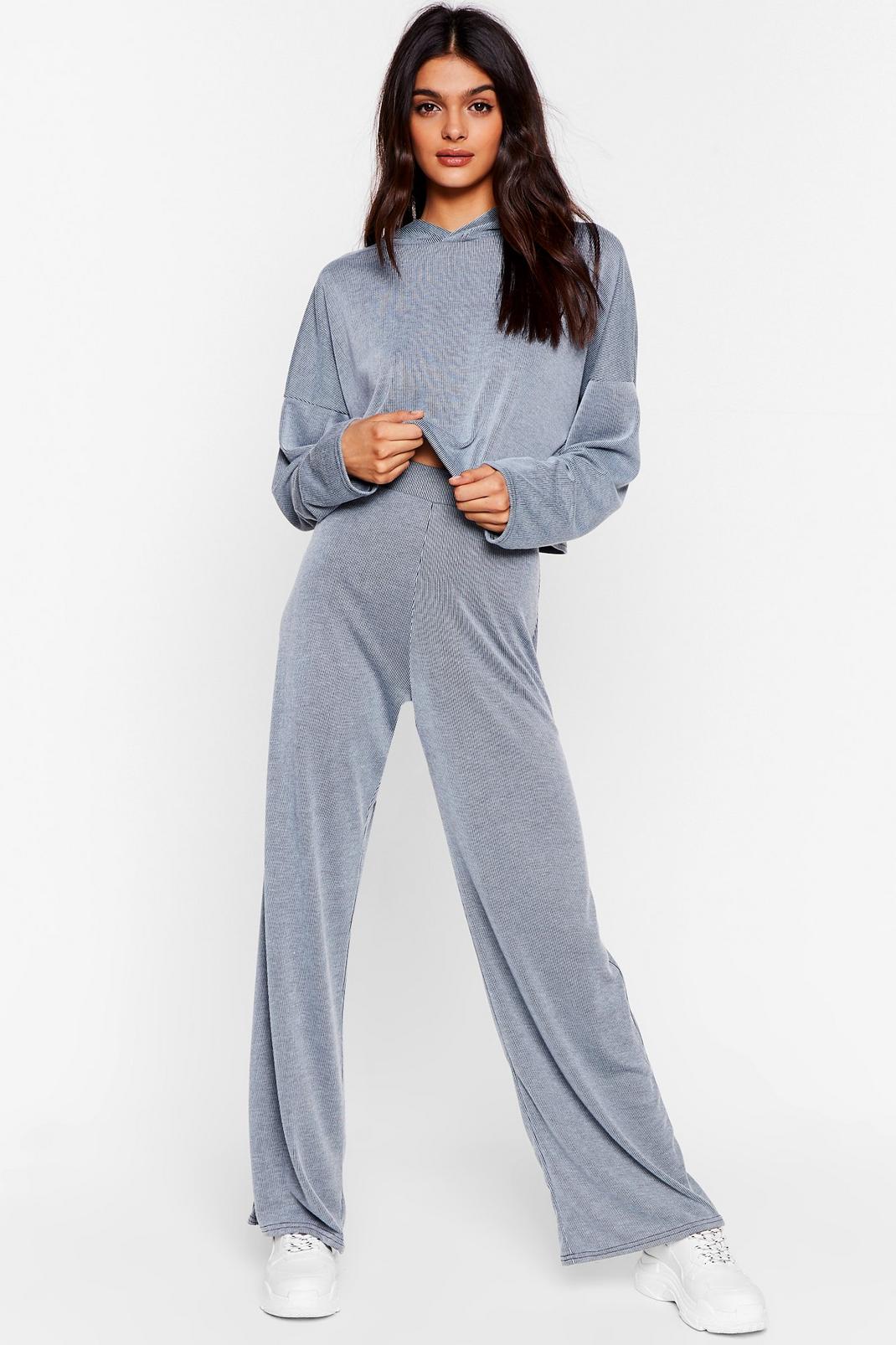 Team Talk Cropped Hoodie and Wide-Leg Trousers Set image number 1