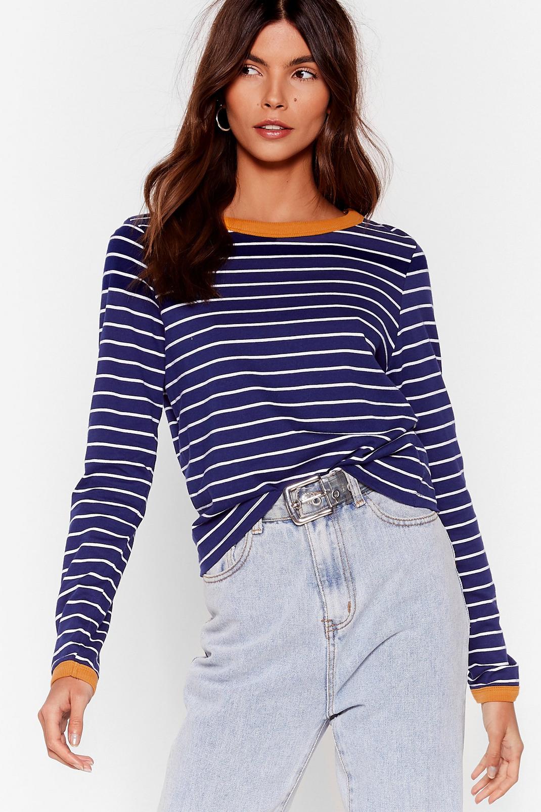 Striped Long Sleeve Ringer Top | Nasty Gal