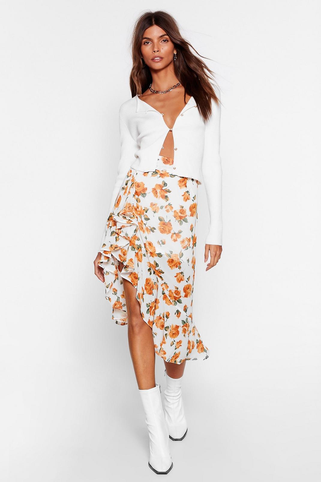 Cut Above the Rest Floral Midi Skirt image number 1