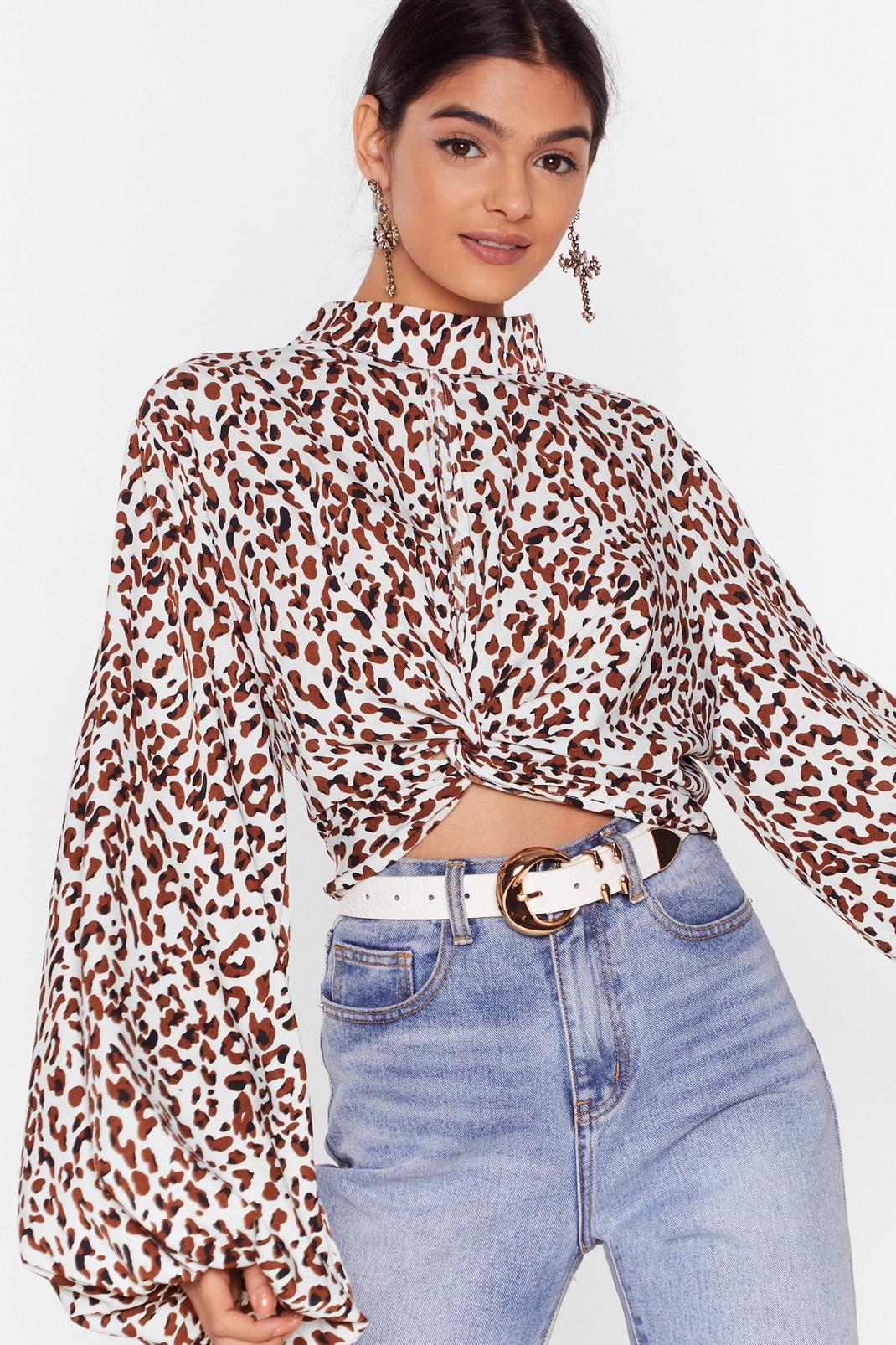 The Wild Bunch Leopard Balloon Sleeve Blouse image number 1