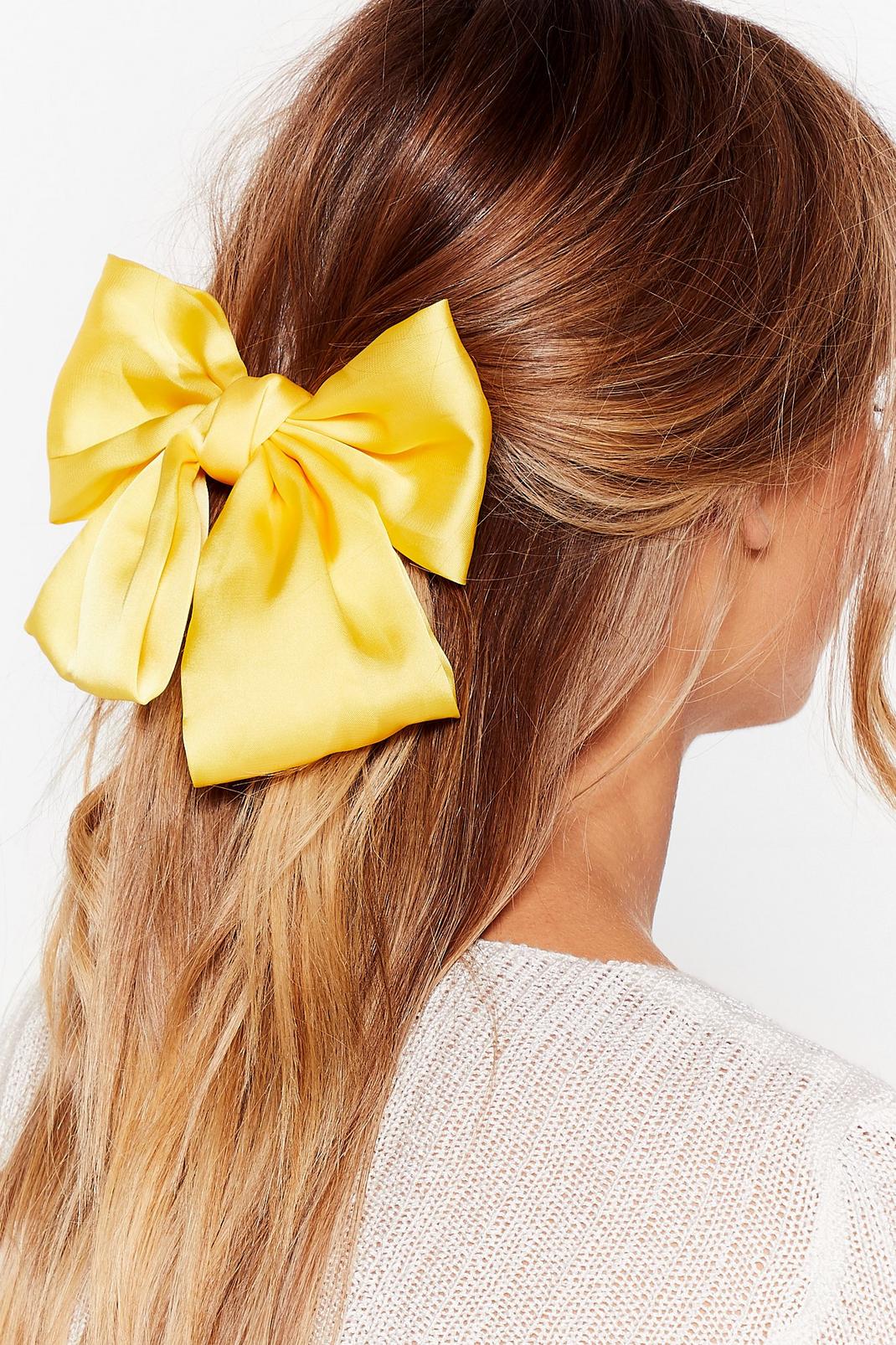 Lemon Bow Your Own Way Satin Hair Clip image number 1