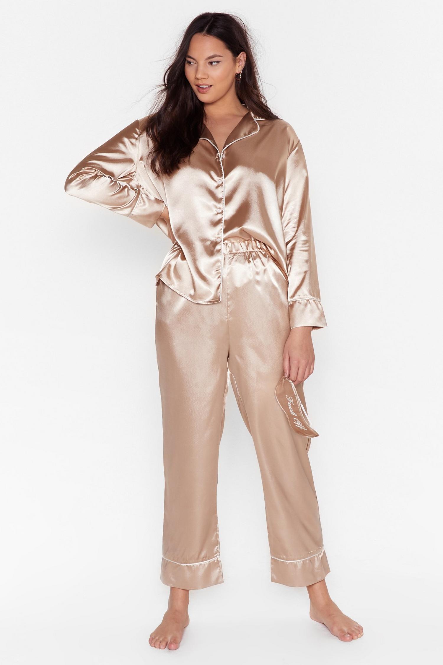 plus size satin pajama pants