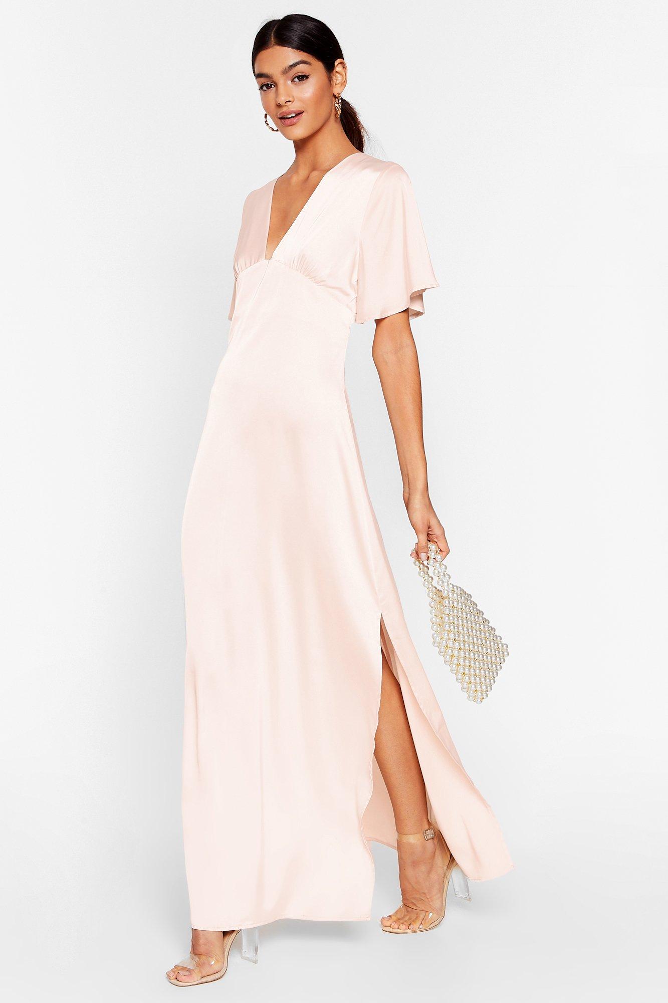 long satin maxi dress