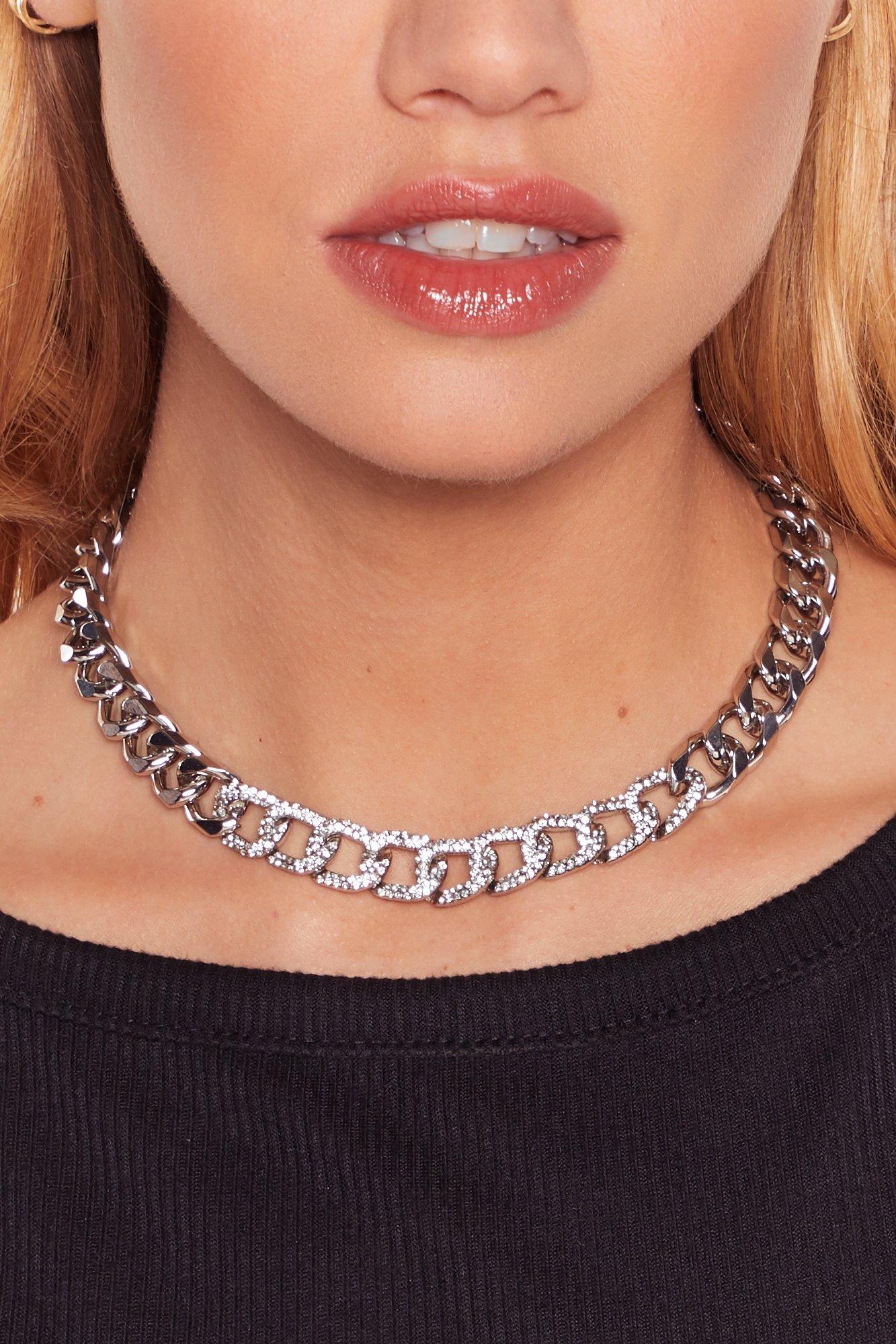 Stay In Your Chain Diamante Choker