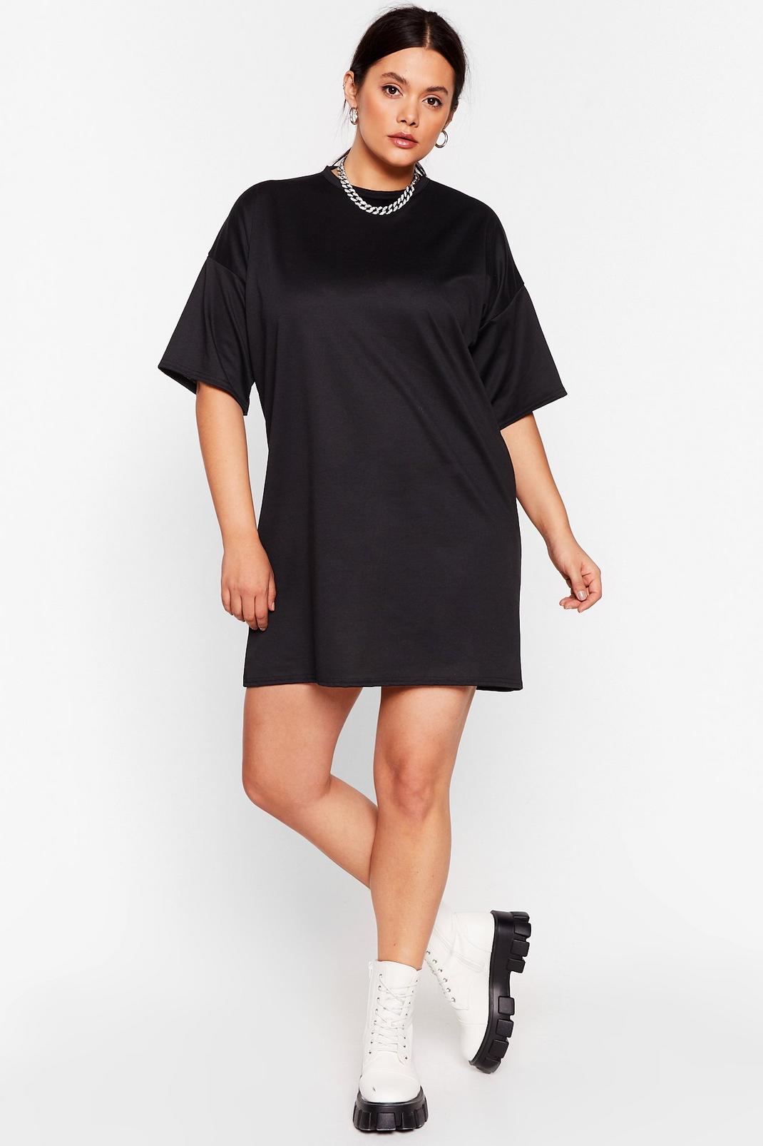 Grande taille - Robe t-shirt oversize  image number 1