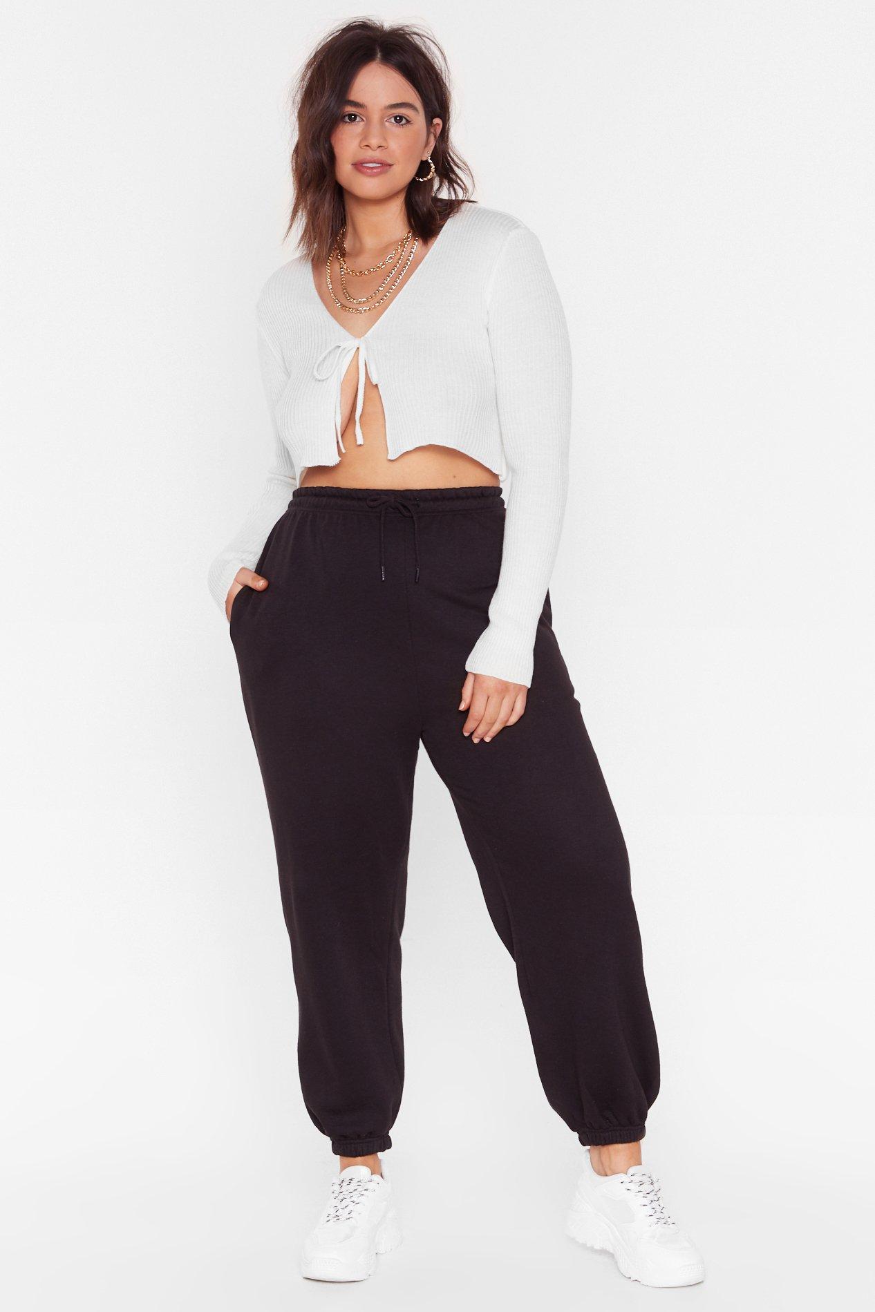 high waisted joggers plus size