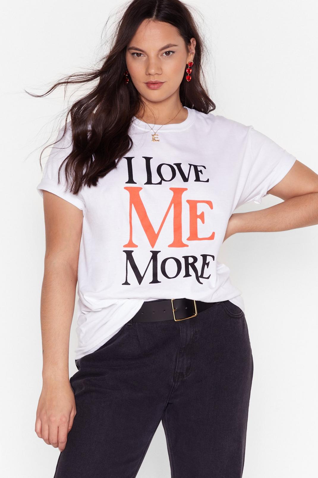 Grande taille - T-shirt à slogan I Love Me More image number 1