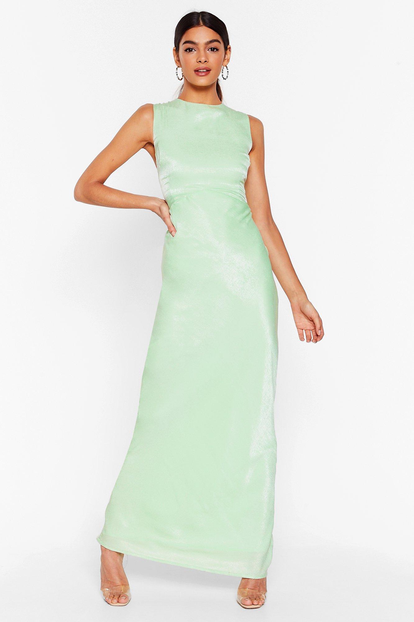 seafoam green maxi dress
