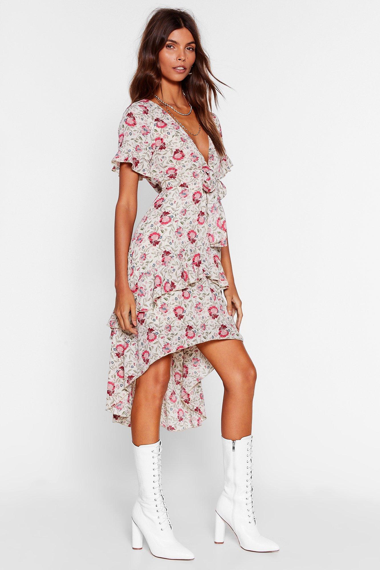 Nasty gal floral clearance dress