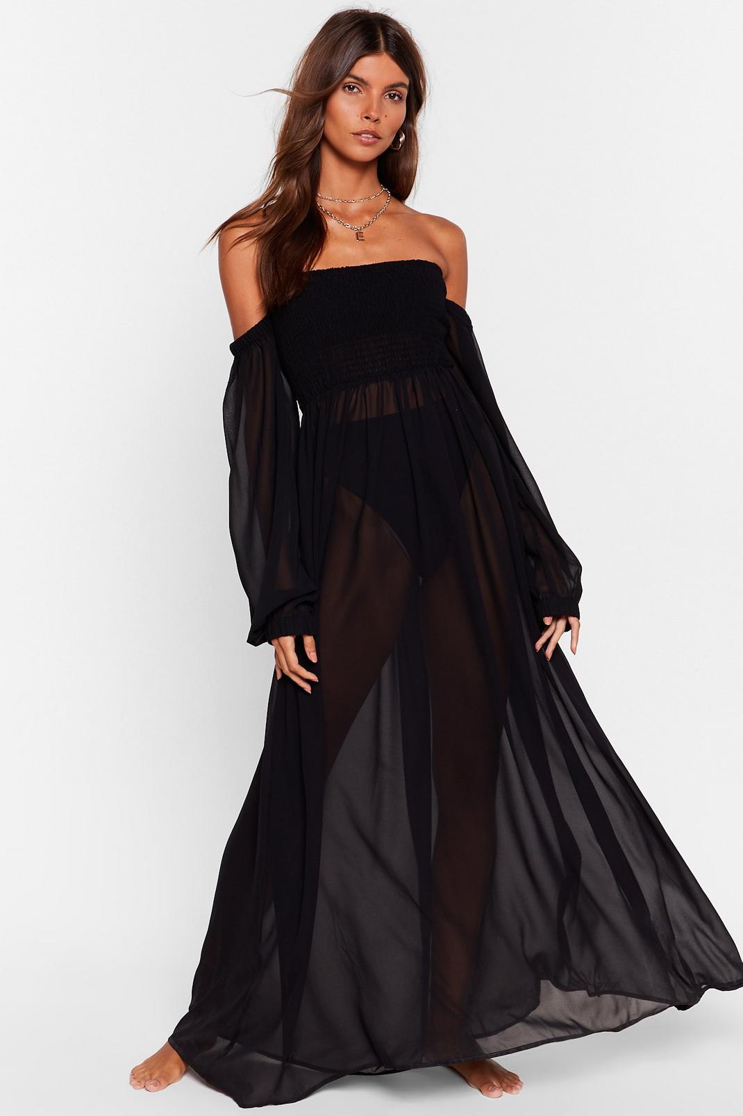 Sheer At the Beach Cover-Up Maxi Dress image number 1