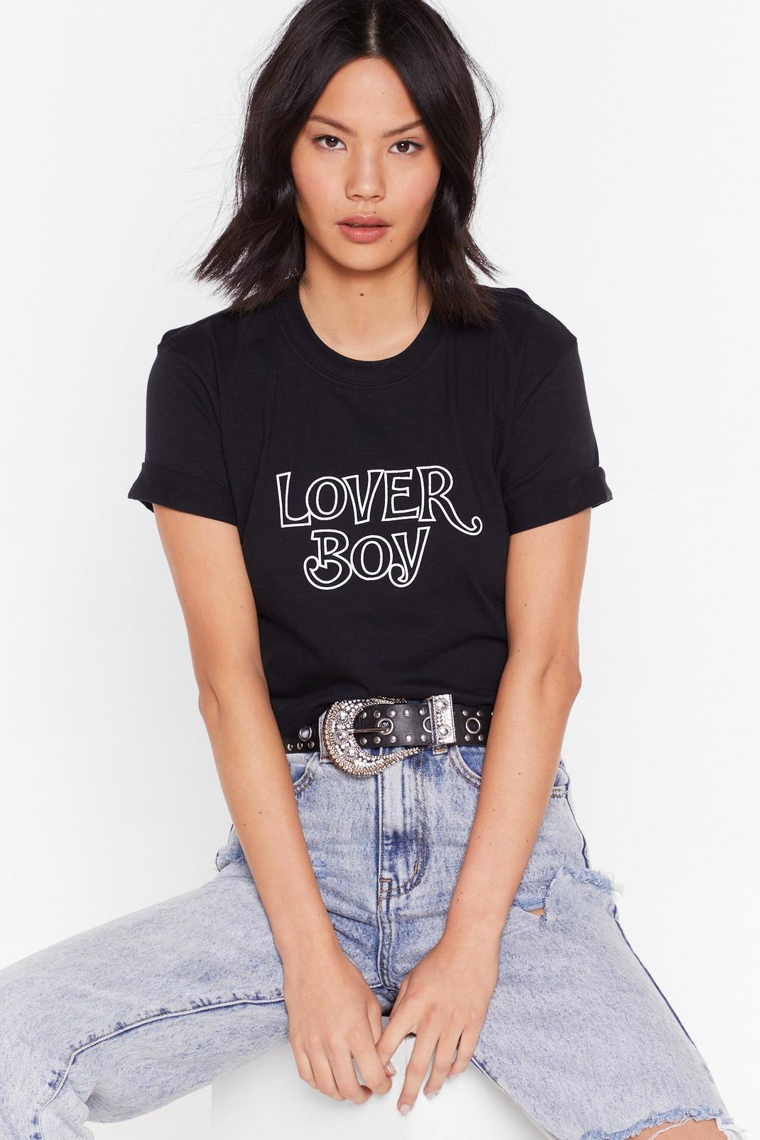 T-shirt à slogan Lover Boy image number 1