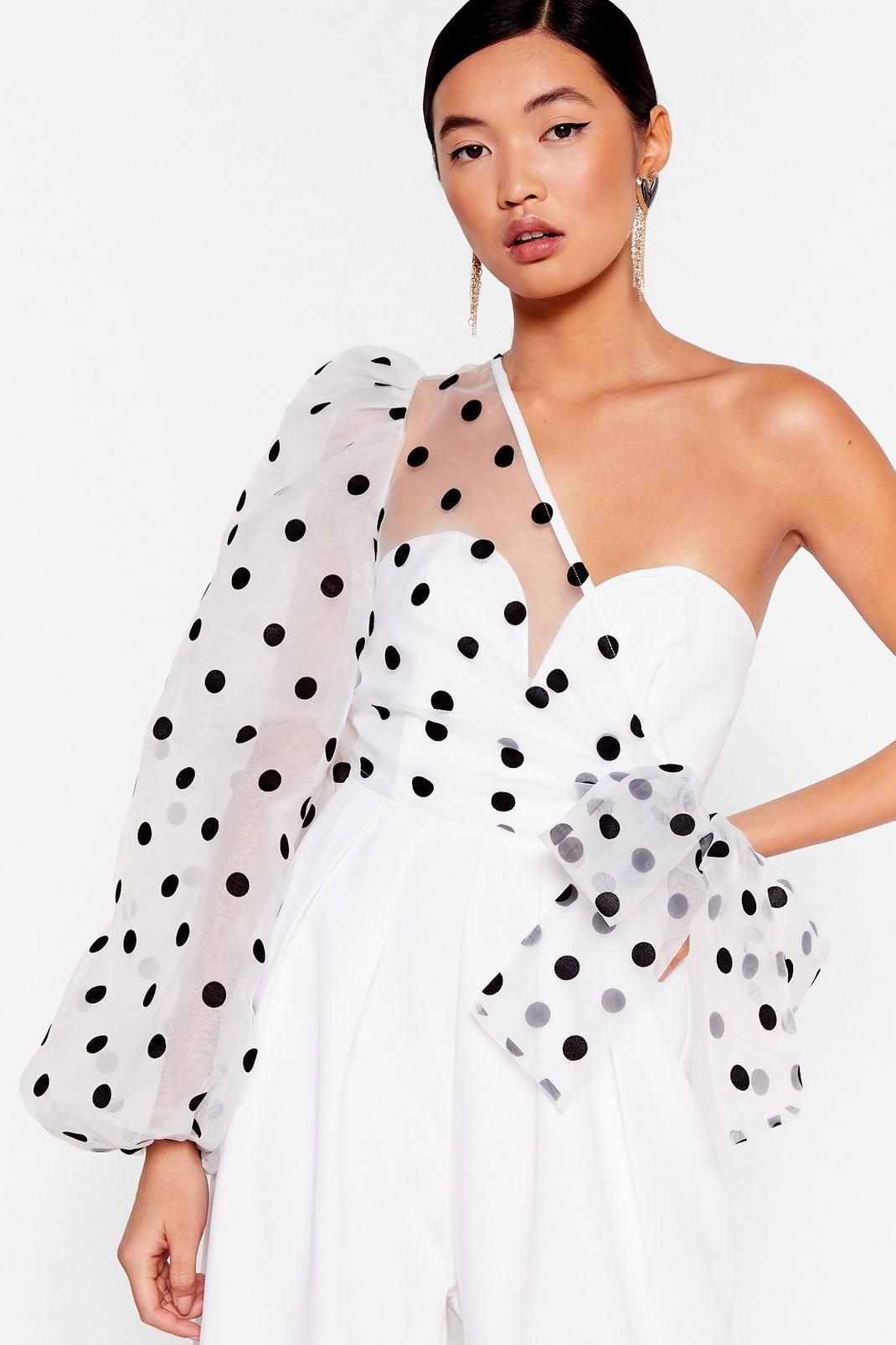 173 Catch a Chill Organza Polka Dot Jumpsuit image number 2