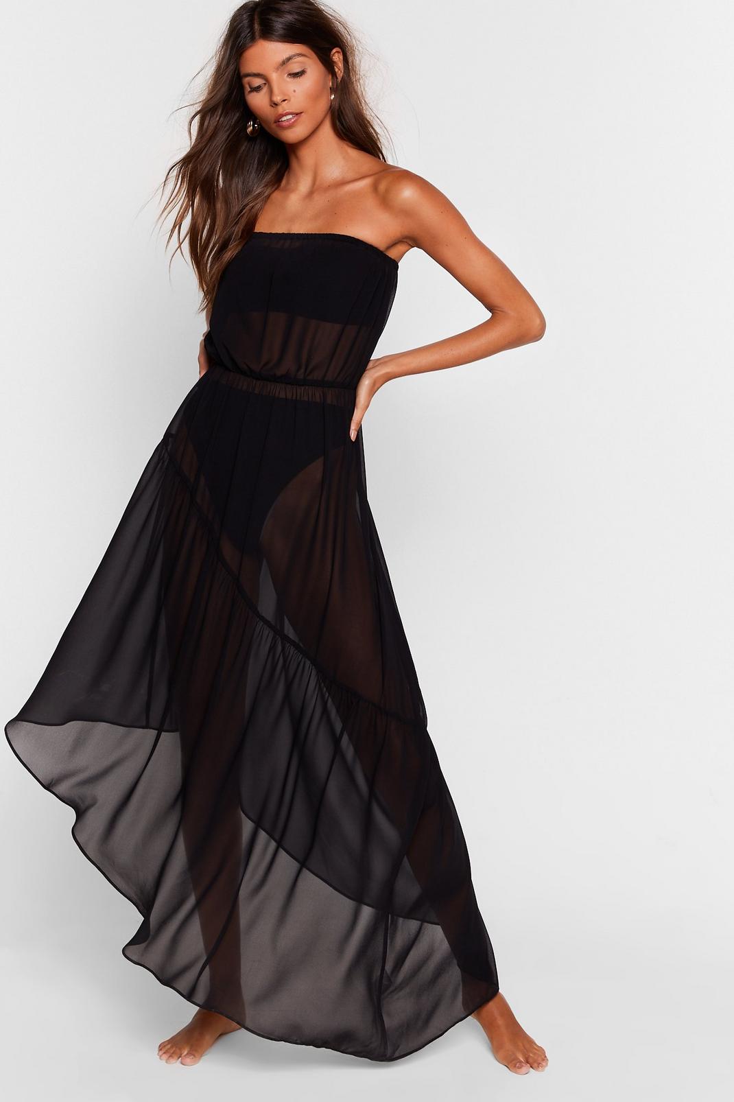Runnin' in Flow Motion Strapless Cover-Up Dress image number 1