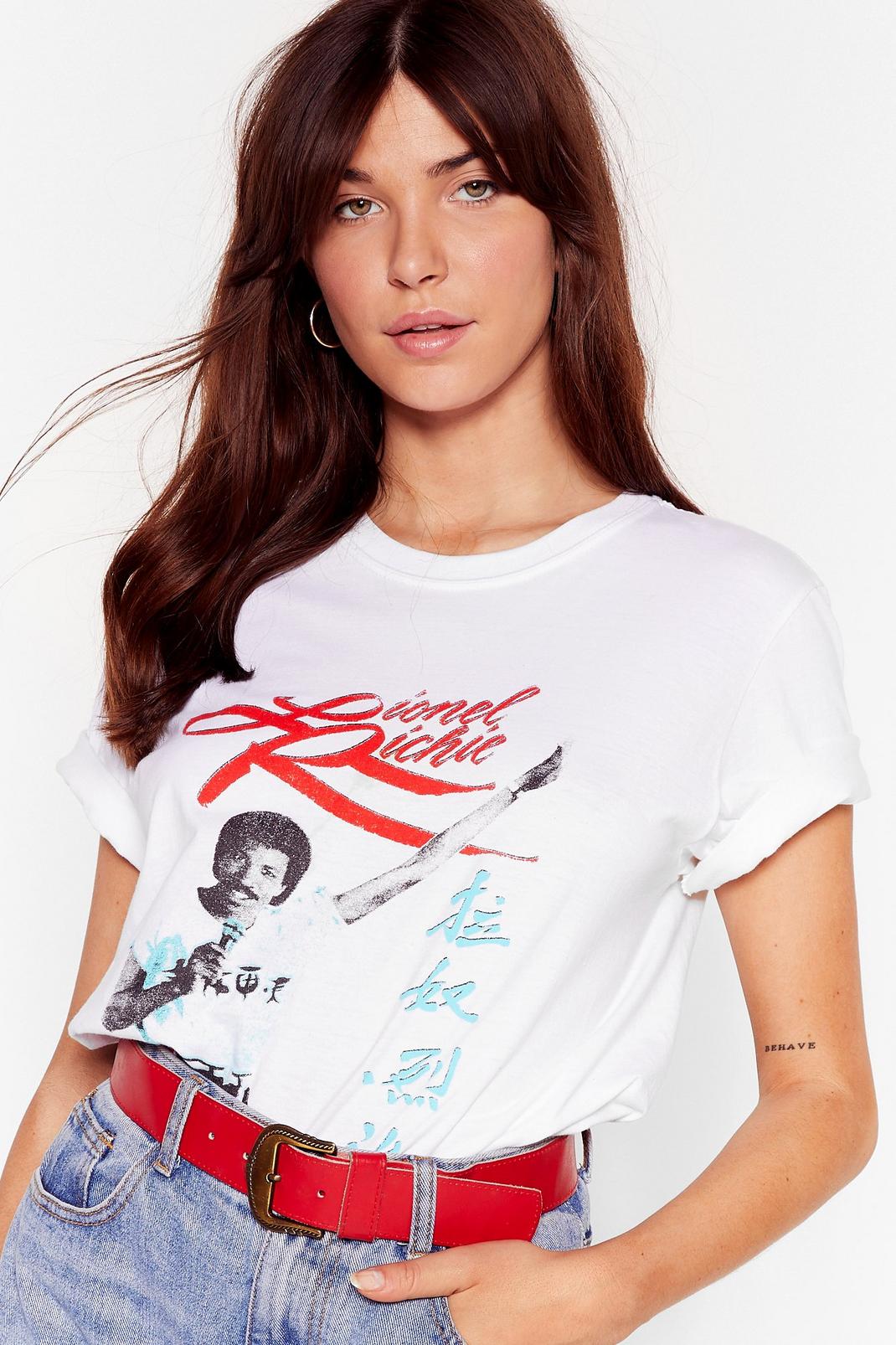 White Dancing On the Ceiling Lionel Richie Graphic Tee image number 1