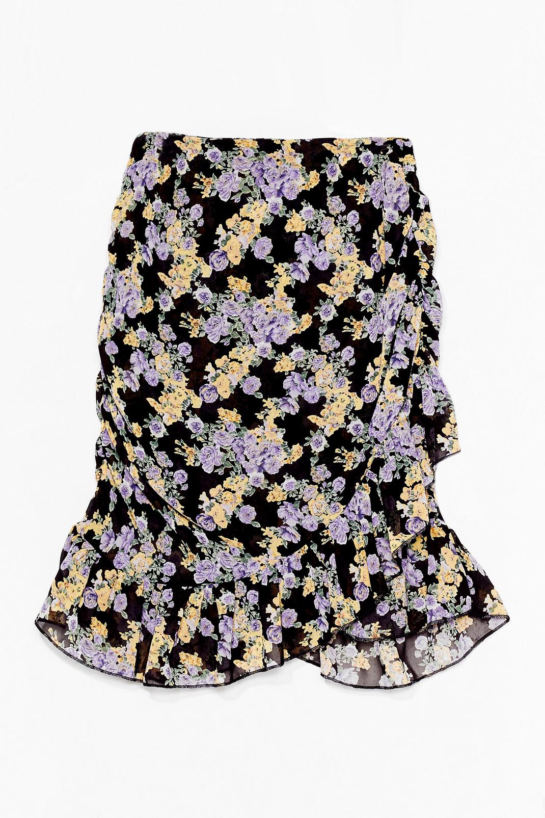 Mini jupe volantée à imprimé fleuri image number 1