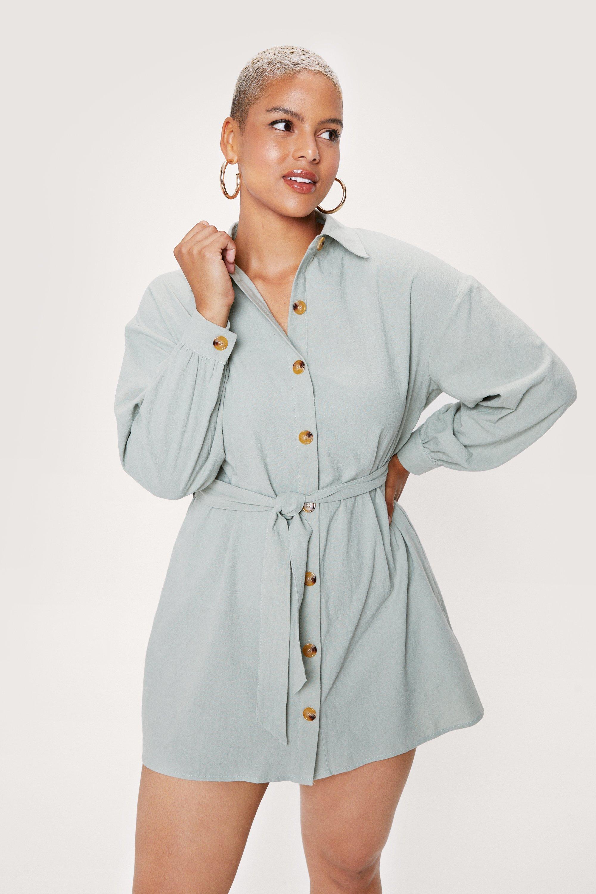 mini plus size shirt dress