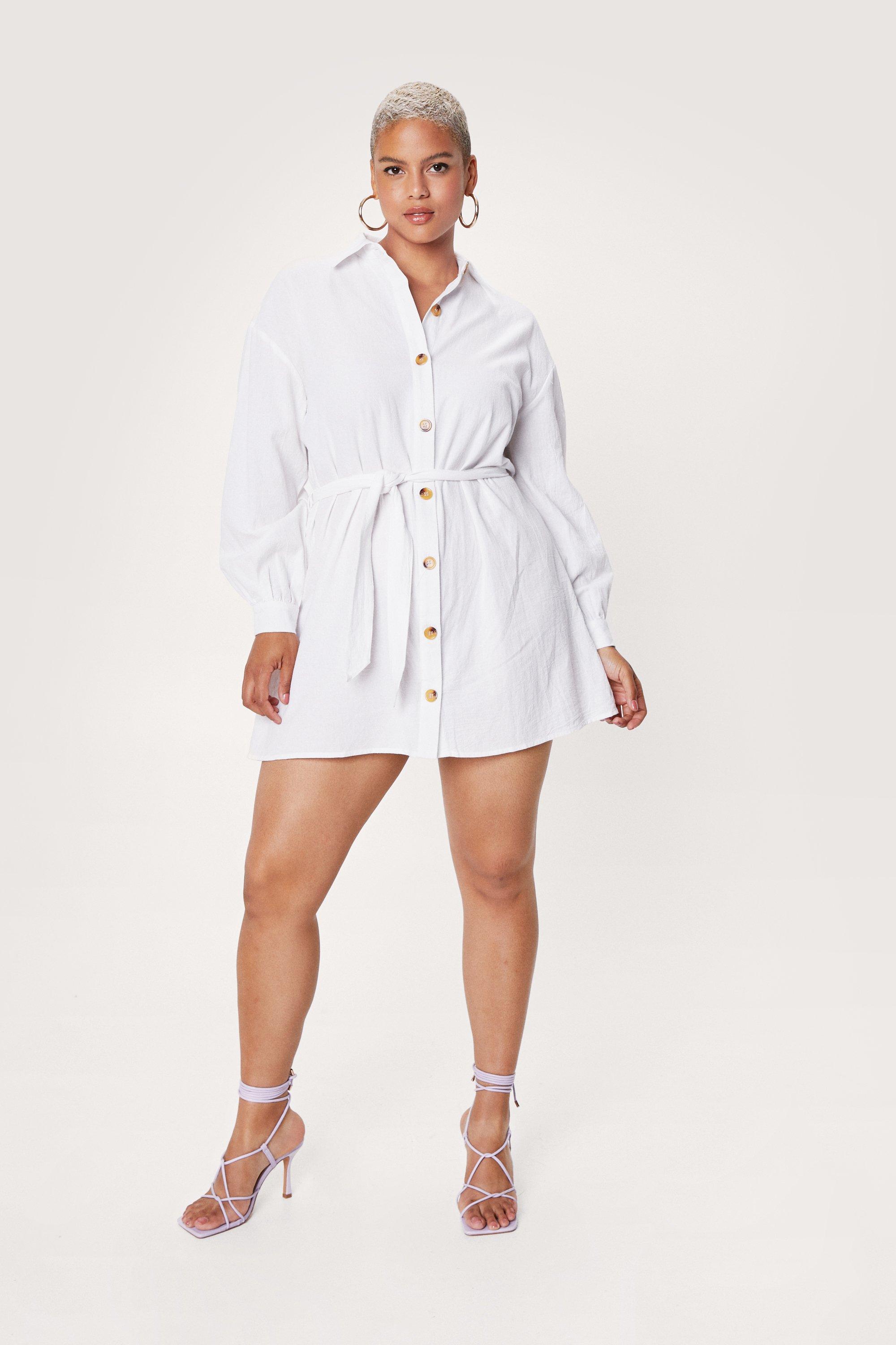 herlipto Belted Ruffle Twill Shirt Dress www.ijdtogo.org