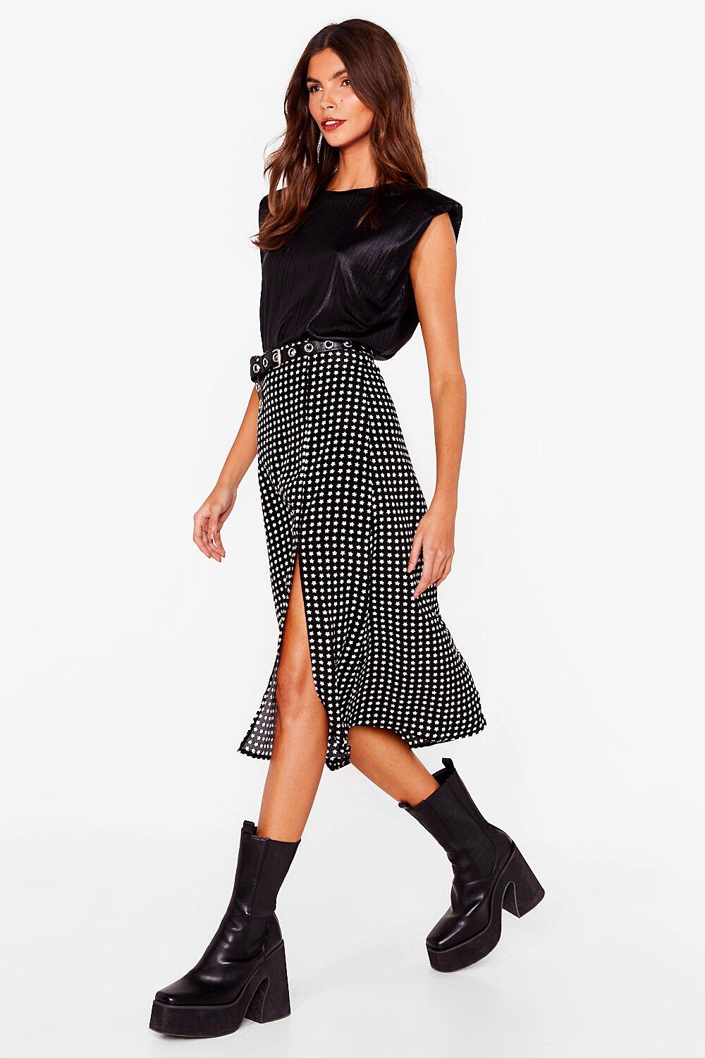 Black midi skirt nasty gal best sale