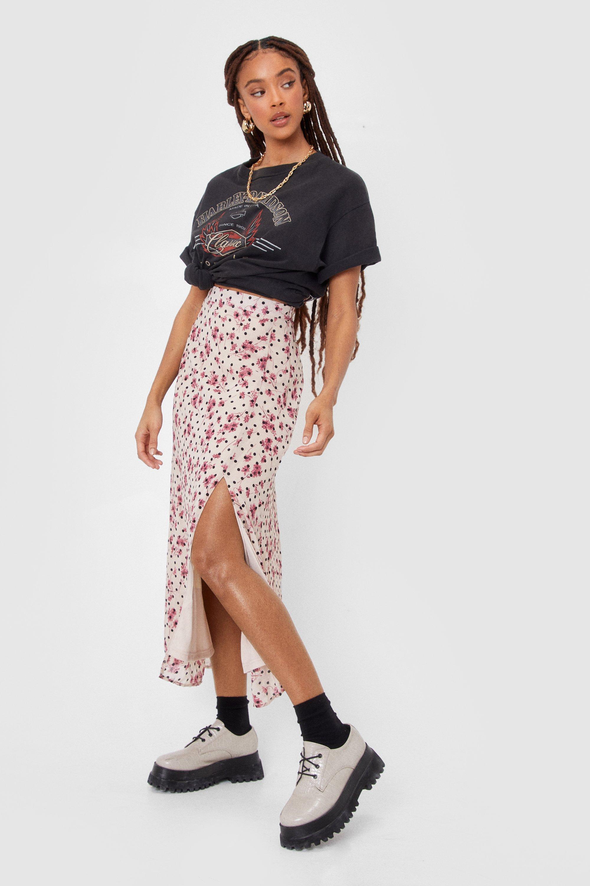 Floral skirt 2025 with slits