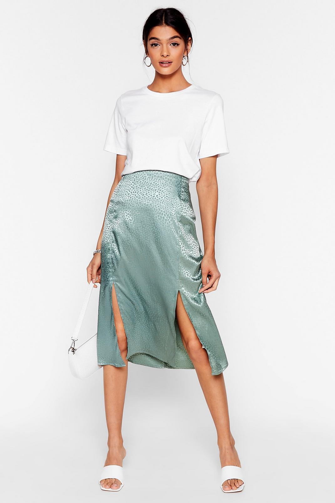 Sleek a Little Louder Jacquard Midi Skirt image number 1