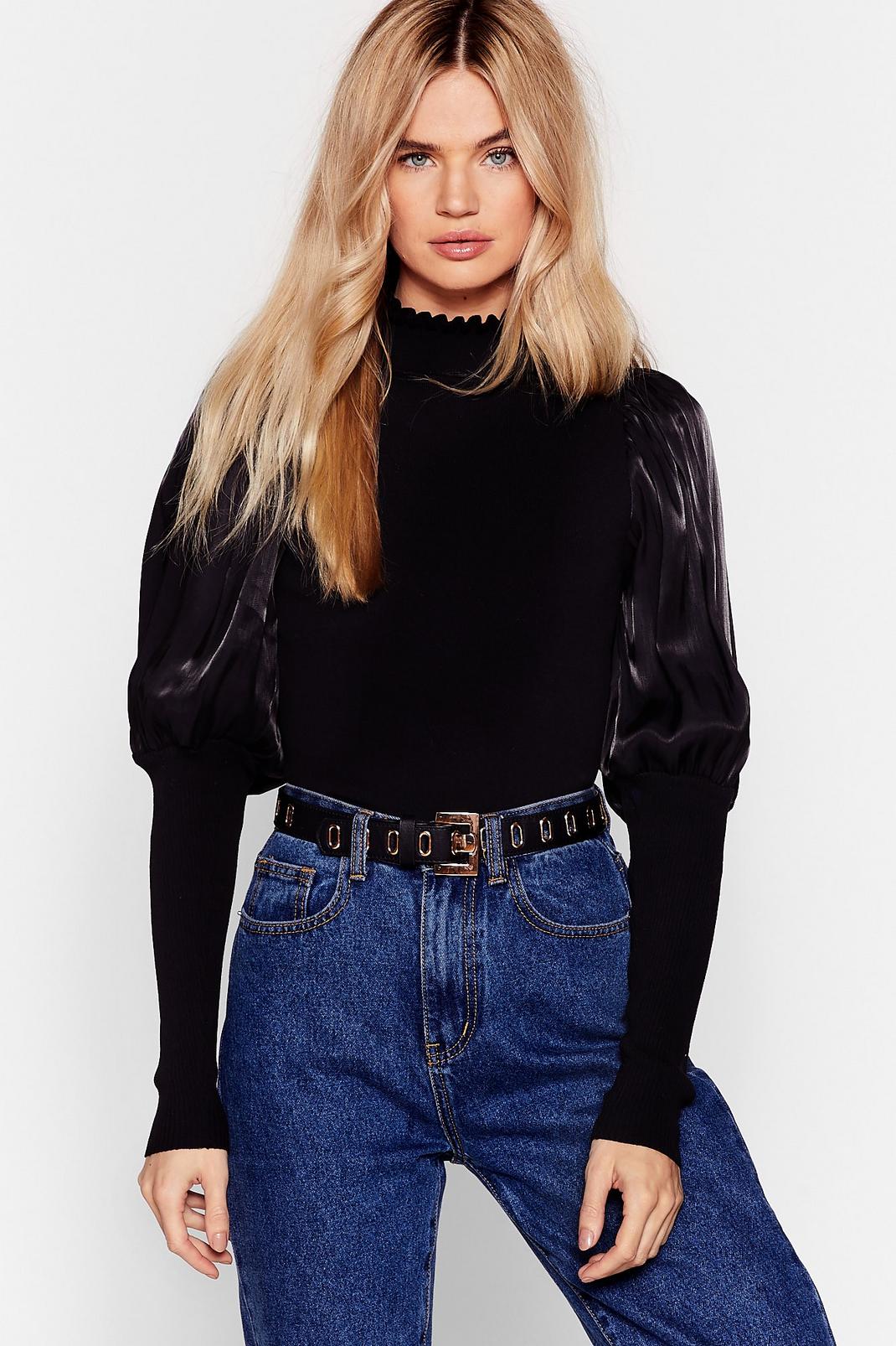 No Romeo Required Satin Puff Sleeve Blouse | Nasty Gal
