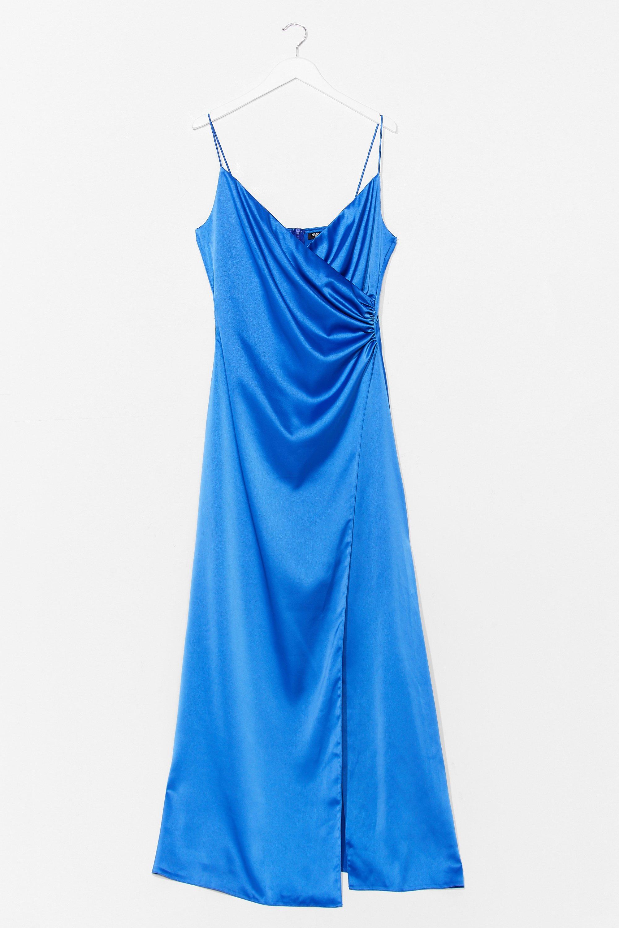 nasty gal blue maxi dress
