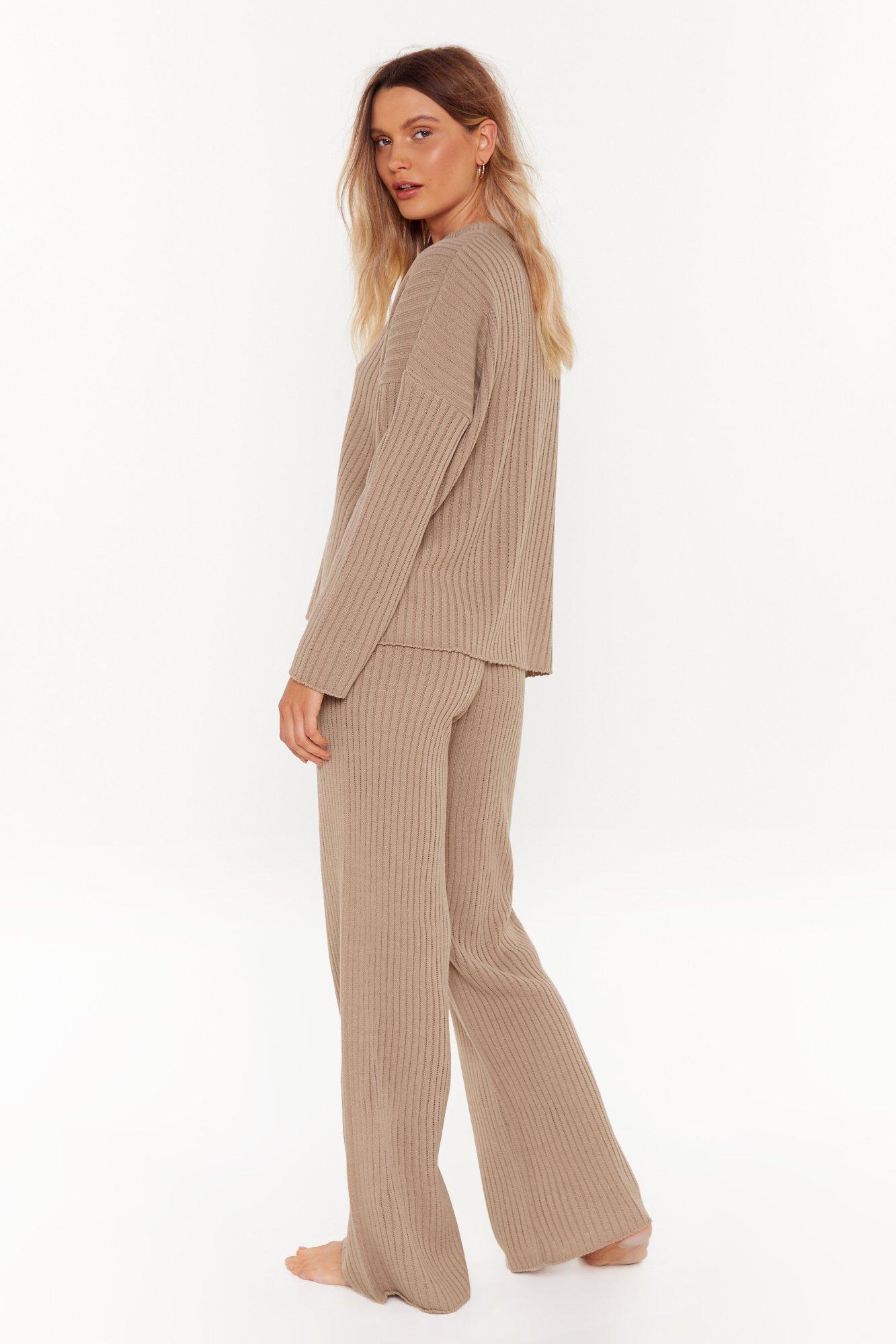 Rouen Brown | Ribbed Lounge Pants