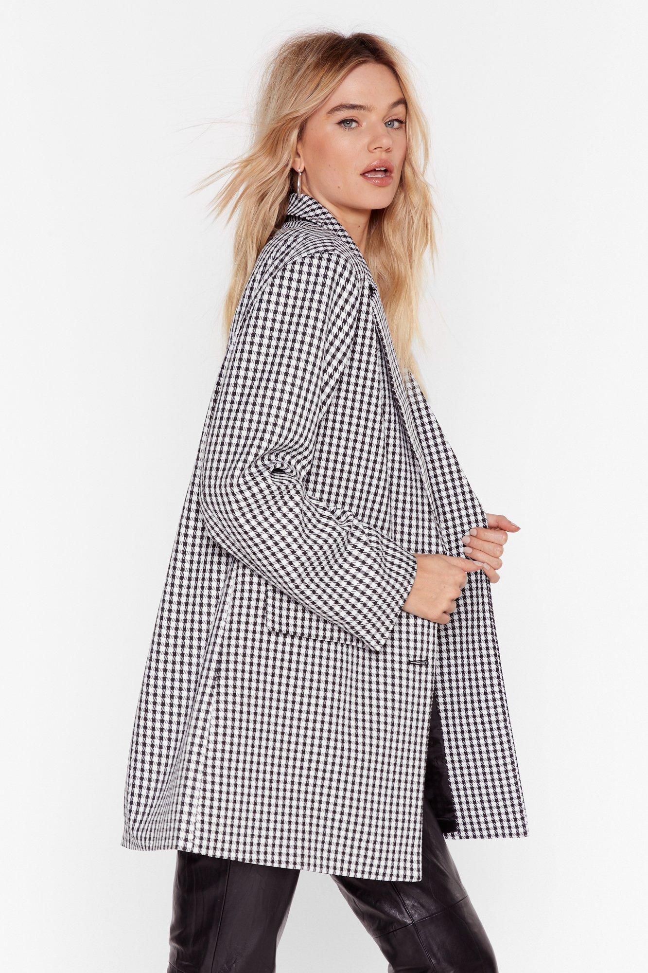 Veste oversize pied de poule hotsell